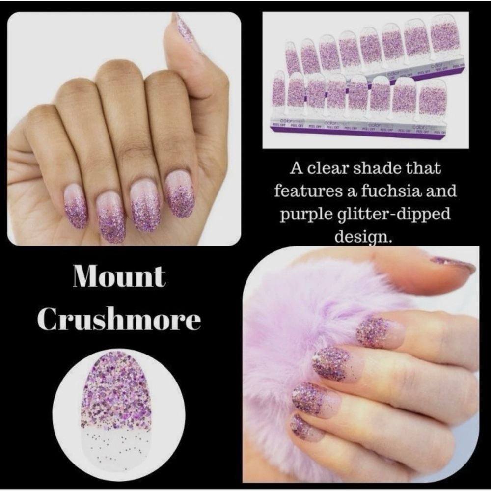 Color Street ‘Mount Crushmore’ Purple Sparkle Nail Wraps *RETIRED*
